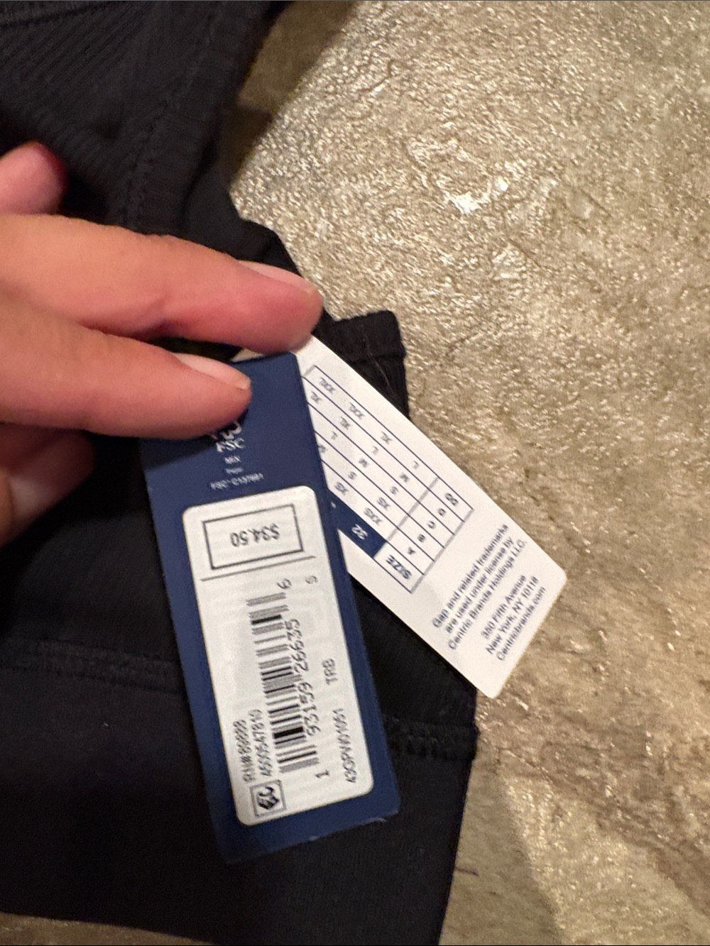GAP Black Ribbed Racerback Workout Bra - Picture 2 of 7